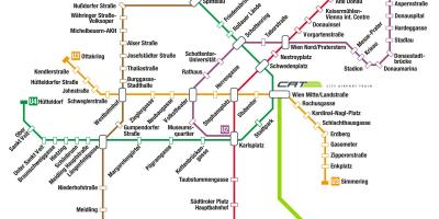 Vienna airport train station mapa