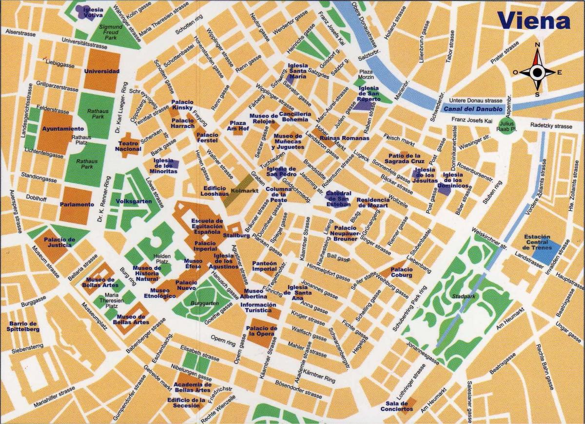 Mapa ng kalye central Vienna