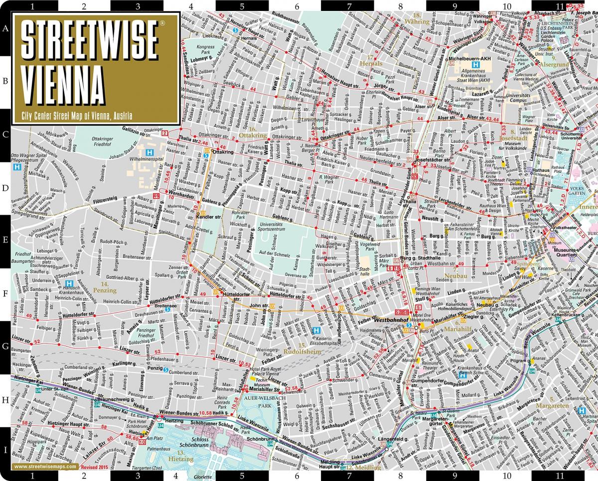 mapa ng kalye ng lungsod ng Vienna Austria