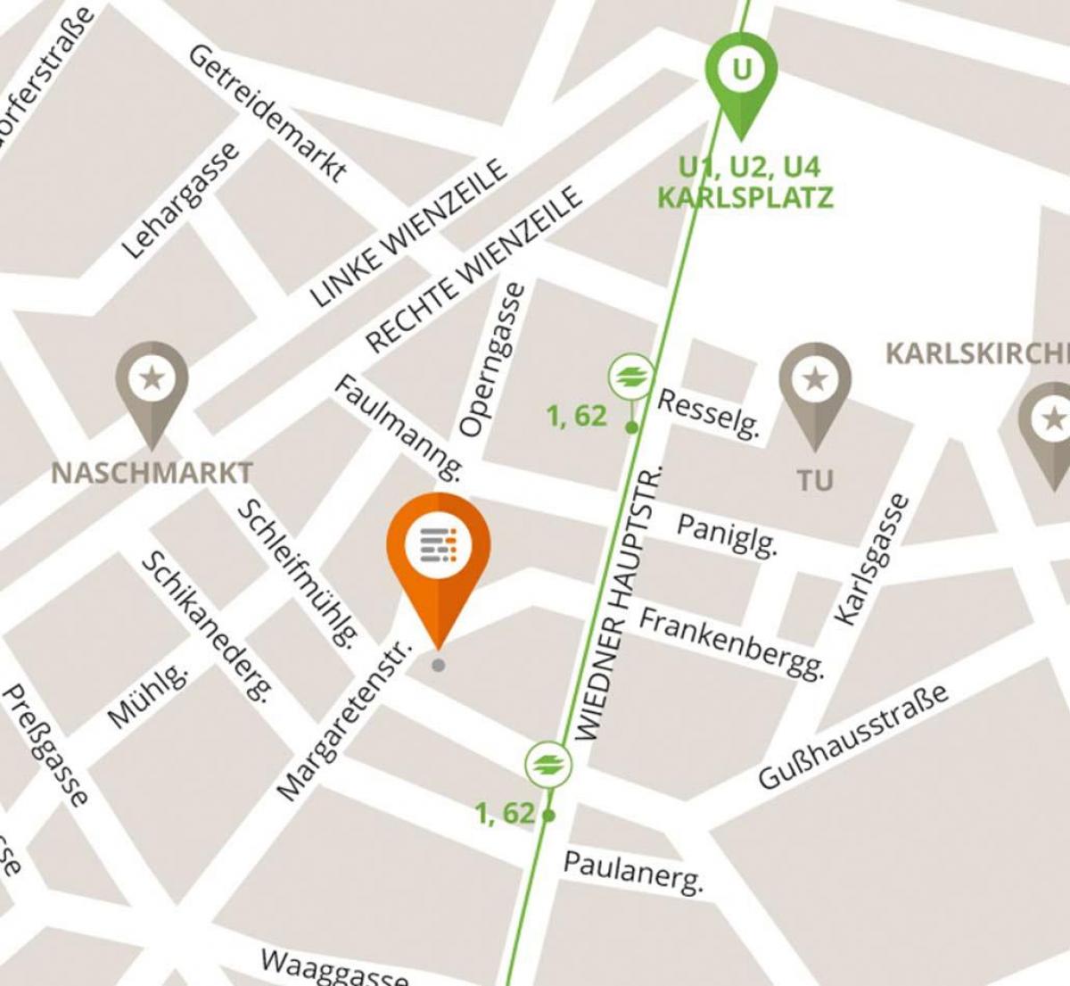Mapa ng naschmarkt Vienna 