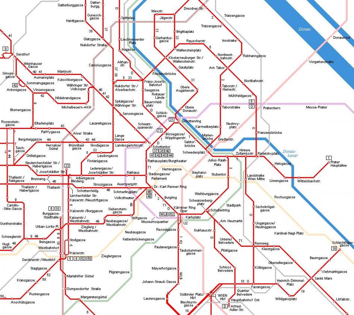 Vienna Austria bagon mapa
