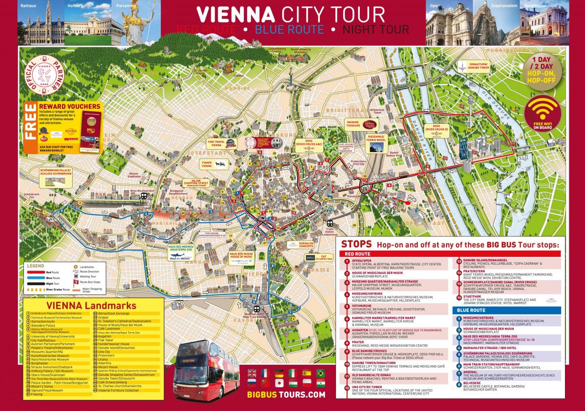 Vienna malalaking bus tour map