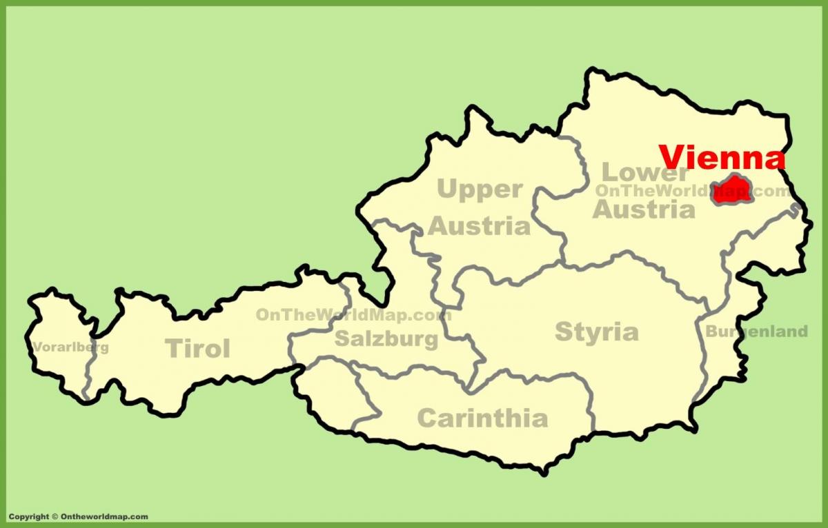 Mapa ng Vienna lokasyon