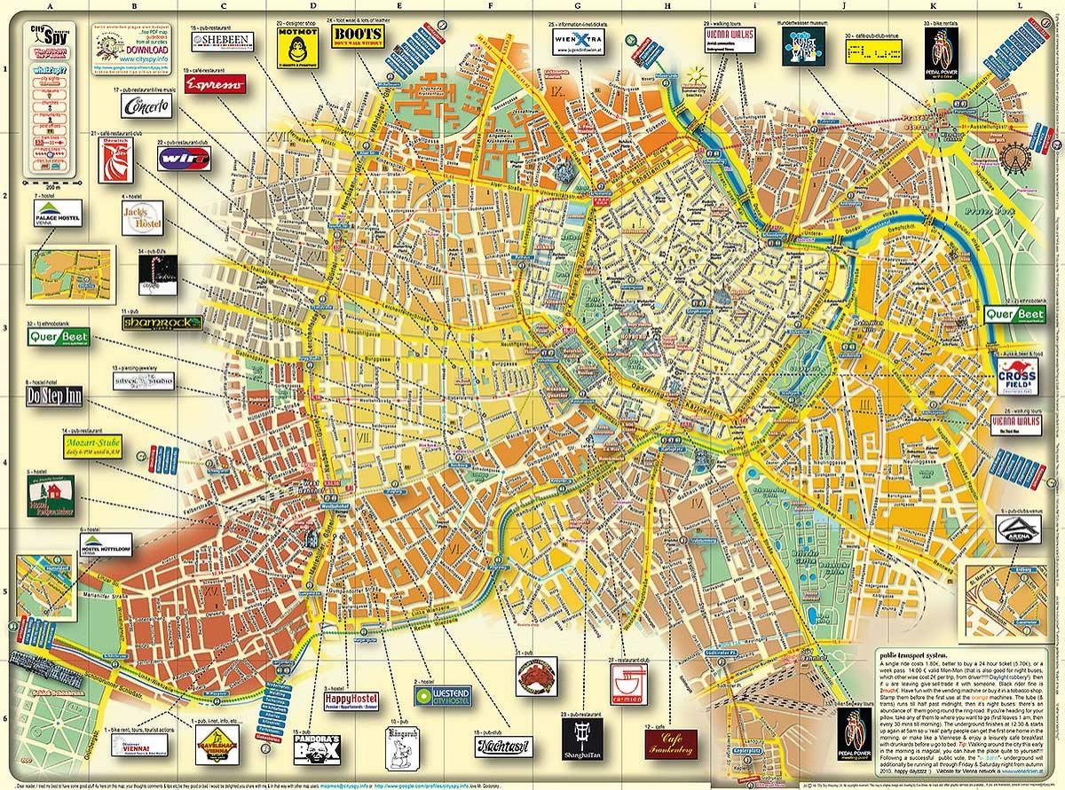 Vienna Austria na mapa ng lungsod