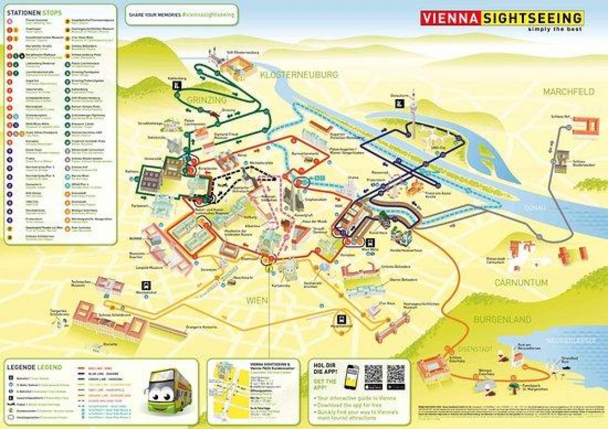 Mapa ng Vienna sightseeing bus