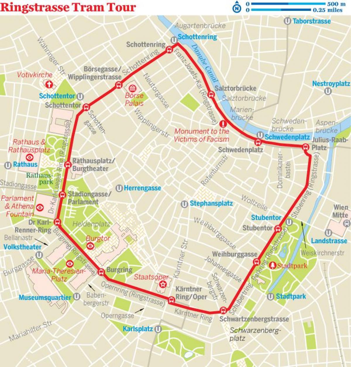 Vienna singsing bagon ruta ng mapa