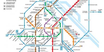 Vienna metro mapa ang buong laki ng