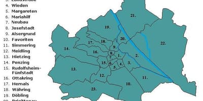 Wien distrito mapa