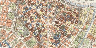 Vienna lumang mapa ng lungsod