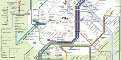 Vienna liwanag sa pamamagitan ng tren mapa