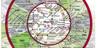 Wien 100 zone mapa