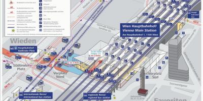 Mapa ng Wien hbf platform