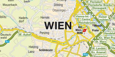 Mapa na nagpapakita ng Vienna